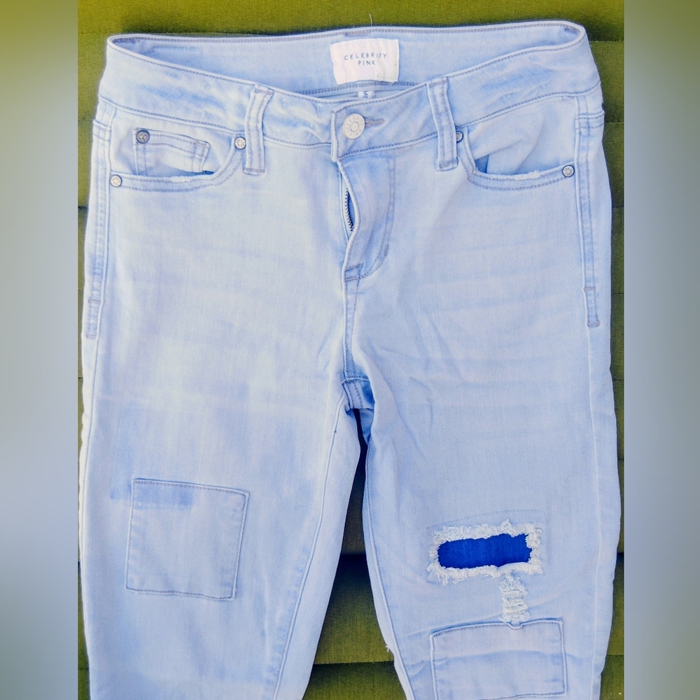 Celebrity Pink Mid Rise Ankle Skinny Jeans, Size 1/25